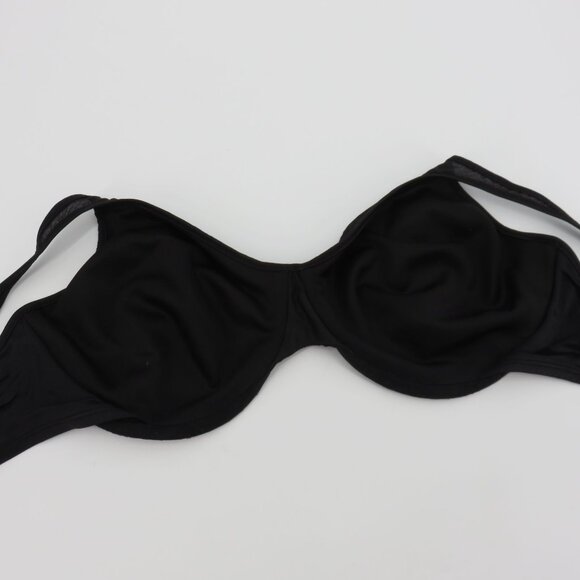 Bali 44C Bra 3385 Black Flower Lace Overlay Underwire Unlined Women Plus Size - Picture 8 of 13